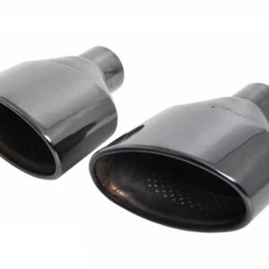 Embouts inox droite et gauche ovale noir type RS/Cupra