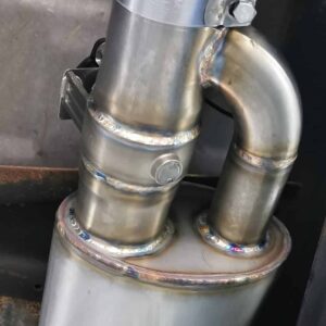Silencieux inox ovale à valve ø 51 mm
