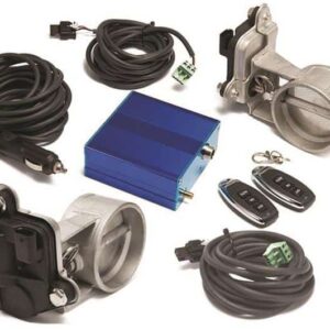 Kit double valves d&#8217;échappement inox électrique 76MM