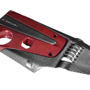 Cache Moteur Carbone Noir Et Rouge Honda FK8 Et FK2