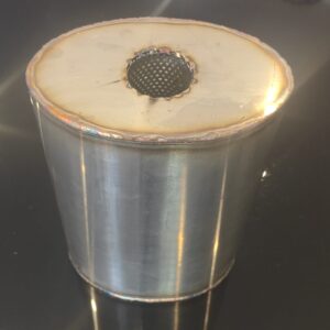 Silencieux inox ovale 1 entrée/sortie centrée ø 51 mm