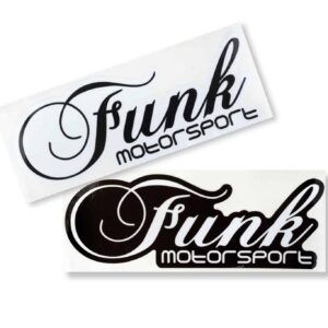 DÉCALCOMANIE BLANC FUNK MOTORSPORT (PETIT)
